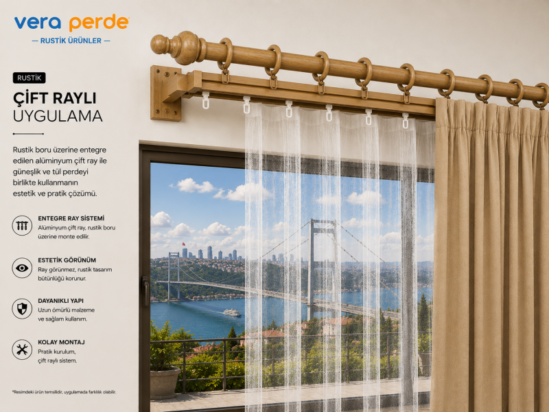Rustik Çift Raylı